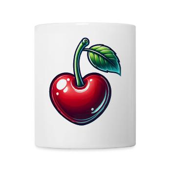 Cerise en forme de cœur : l’amour en pleine forme - Mug blanc - blanc - Devant