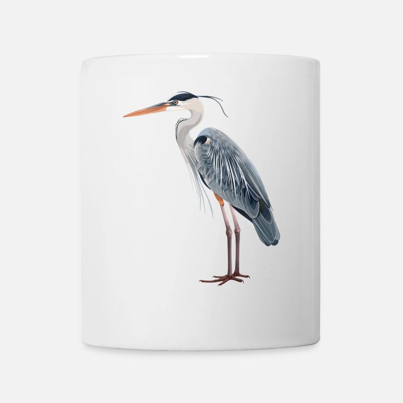 Heron Reiher - Tasse - Weiß