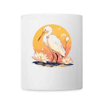 Héron Reiher - Mug blanc - blanc - Devant