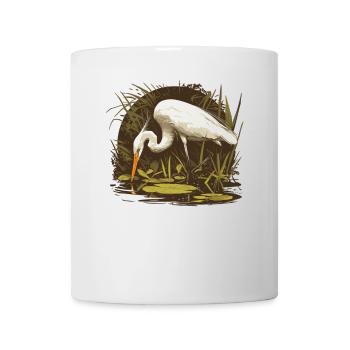 Héron Reiher - Mug blanc - blanc - Devant