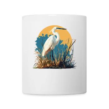 Héron Reiher - Mug blanc - blanc - Devant