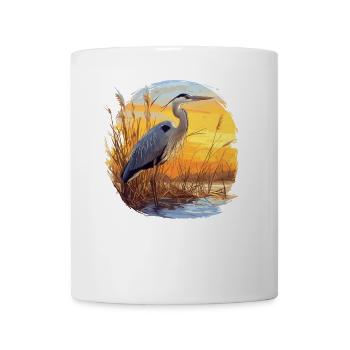 Héron Reiher - Mug blanc - blanc - Devant