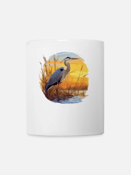 Heron Reiher - Tasse - Weiß
