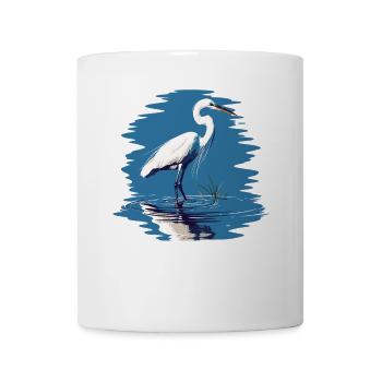 Héron Reiher - Mug blanc - blanc - Devant