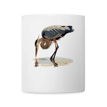 Héron Reiher - Mug blanc - blanc - Devant