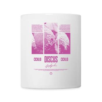 Diskusfisch Buntbarsch Aquarium Fischhalter - Tasse - Weiß - Vorne