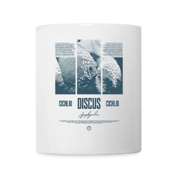 Diskusfisch Buntbarsch Aquarium Fischhalter - Tasse - Weiß - Vorne