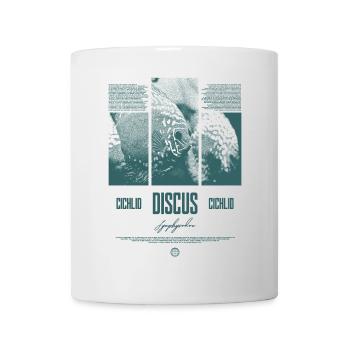 Diskusfisch Buntbarsch Aquarium Fischhalter - Tasse - Weiß - Vorne