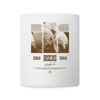 Diskusfisch Buntbarsch Aquarium Fischhalter - Tasse - Weiß - Vorne