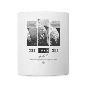 Diskusfisch Buntbarsch Aquarium Fischhalter - Tasse - Weiß - Vorne