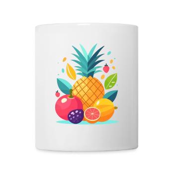 Fruit in flat design - Mug - white - Front