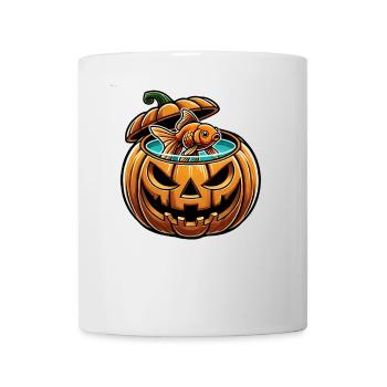 Halloween Fisch Goldfisch Süßwasserfisch Aquarium - Tasse - Weiß - Vorne