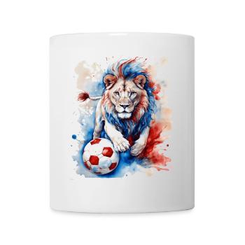 Lion Football Coloré France Animal Design Imprimer - Mug blanc - blanc - Devant