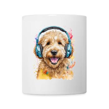 Goldendoodle Casque Chien Animal Design Imprimer - Mug blanc - blanc - Devant