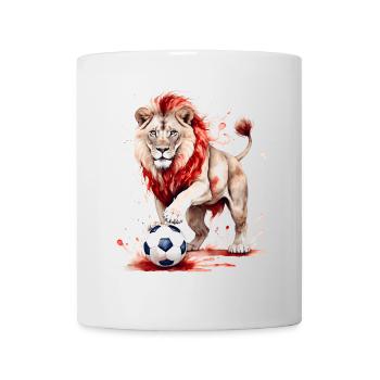 Lion Football Coloré Suisse Animal Design Imprimer - Mug blanc - blanc - Devant