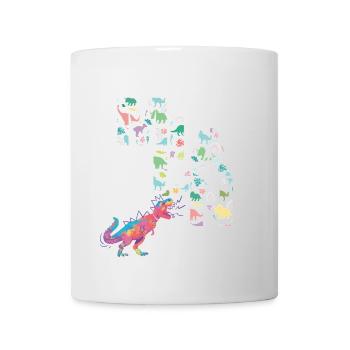 MILAN - Schöner Jungen Name mit Dinosaurier - Tasse - Weiß - Vorne