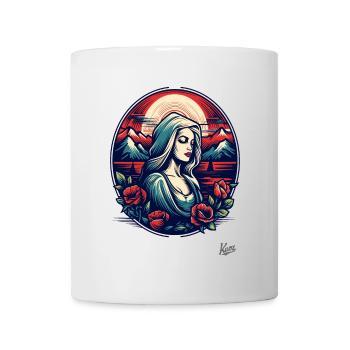 Dame Nature : la beauté des femmes fidèles et de la rose - Mug blanc - blanc - Devant