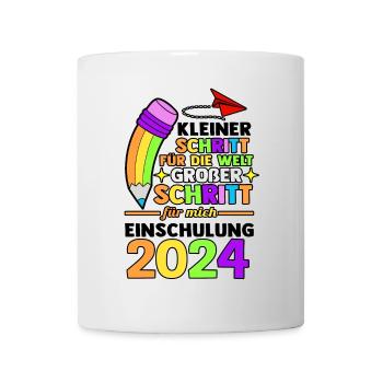 1. Klasse Schulkind Schulanfang Einschulung - Tasse - Weiß - Vorne