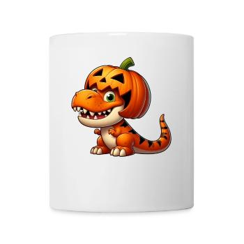 Funny Halloween T-Rex Dinosaur Comic - Mug - white - Front