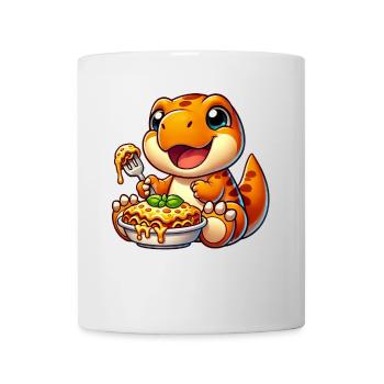 Dino Dinosaur T-Rex Lasagna Italian Food - Mug - white - Front