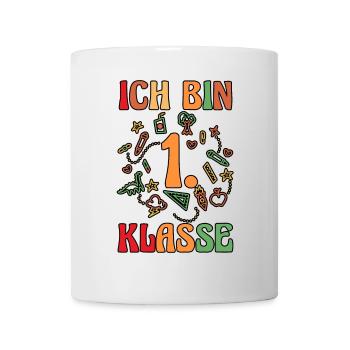 Erste Klasse Schulkind Schulbeginn Einschulung - Tasse - Weiß - Vorne