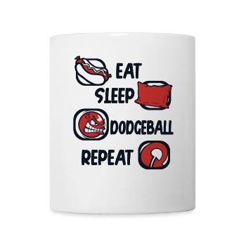 Eat Sleep Dodgeball Repeat Team Game Prisonball - Mug - white - Front