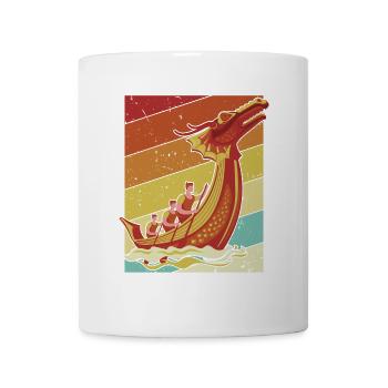 Retro Paddler Trommler Team Lover Drachenboot - Tasse - Weiß - Vorne