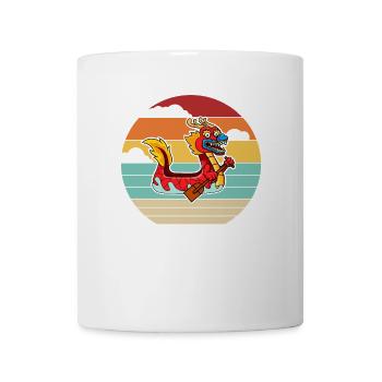 Rétro équipe pagayeur tambour amoureux bateau dragon - Mug blanc - blanc - Devant