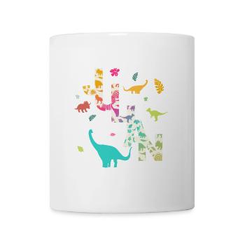 JULIAN - Schöner Jungen Name mit Dinosaurier - Tasse - Weiß - Vorne