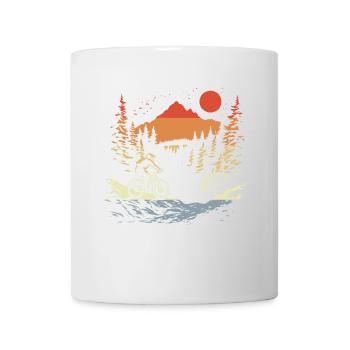 Mountainbiken Vintage Stil - Tasse - Weiß - Vorne