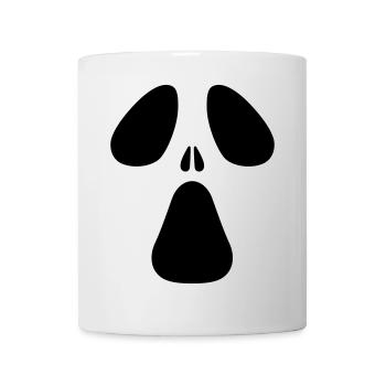 AC Designs Halloween Ghost Face - Mug blanc - blanc - Devant