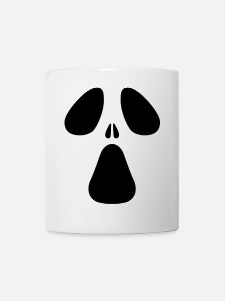 AC Designs Halloween Geistergesicht - Tasse - Weiß