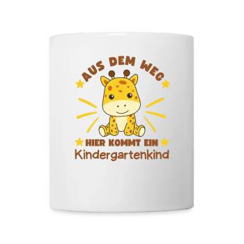 Out of the Way Here Comes a Kindergarten Child - Mug - white - Front