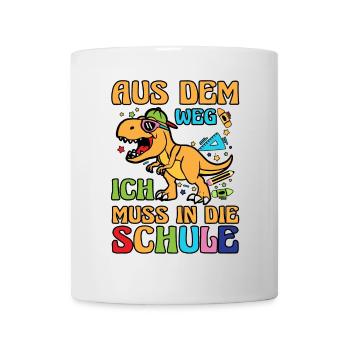 Kita Abgänger Schulanfang Schulkind Dino Einschulu - Tasse - Weiß - Vorne