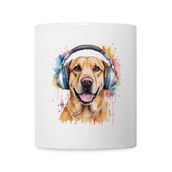 Labrador Retriever Kopfhörer Hund Tier Print - Tasse - Weiß - Vorne