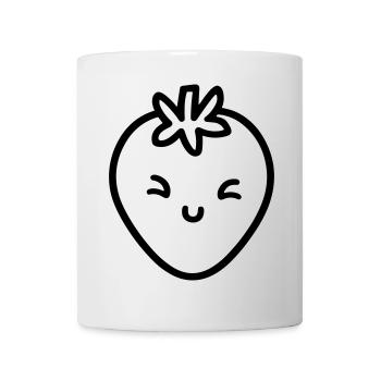 Erdbeere - Tasse - Weiß - Vorne