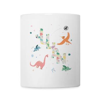JULIAN - Schöner Jungen Name mit Dinosaurier - Tasse - Weiß - Vorne