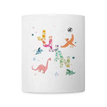 JULIAN - Schöner Jungen Name mit Dinosaurier - Tasse - Weiß - Vorne