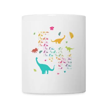 FINN - Schöner Jungen Name mit Dinosaurier - Tasse - Weiß - Vorne