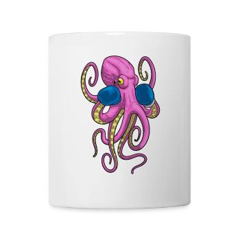 Krake Boxer Boxhandschuhe Boxen - Tasse - Weiß - Vorne