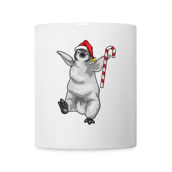 Penguin Christmas Candy Cane - Mug - white - Front