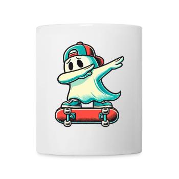 Skateboarding Dabbing Ghost Funny Halloween - Mug - white - Front