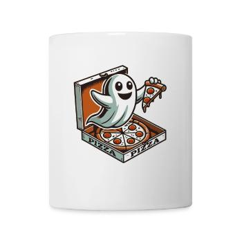 Pizza Delivery Ghost Funny Halloween Pizza - Mug - white - Front
