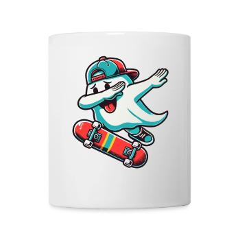 Skateboaring Dabbing Ghost Skateboard Dab - Mug blanc - blanc - Devant