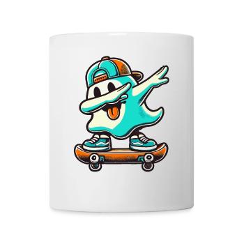 Skateboaring Dabbing Ghost Skateboard Dab - Mug blanc - blanc - Devant