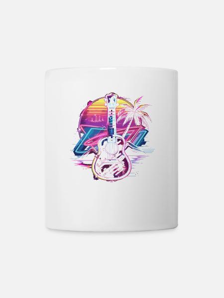 Ukulélé Retrowave - Mug blanc - blanc
