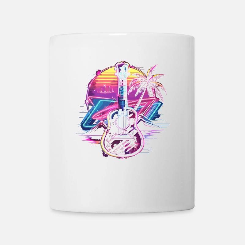 Ukulele Retrowave - Tasse - Weiß