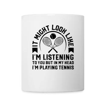 Joueur de tennis - mais dans ma tête, je joue au tennis - Mug blanc - blanc - Devant