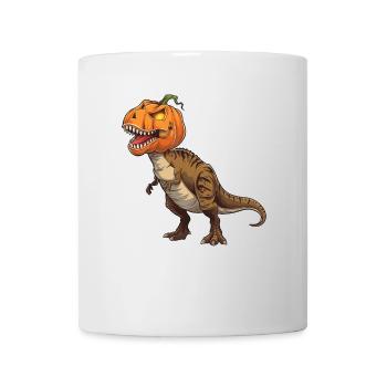 Funny Halloween T-Rex Dinosaur Comic - Mug - white - Front