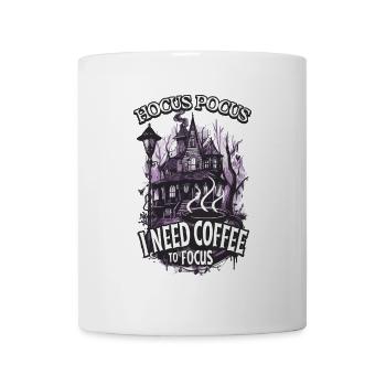 Hocus Pocus Kaffee Geisterhaus Halloween Lustig - Tasse - Weiß - Vorne